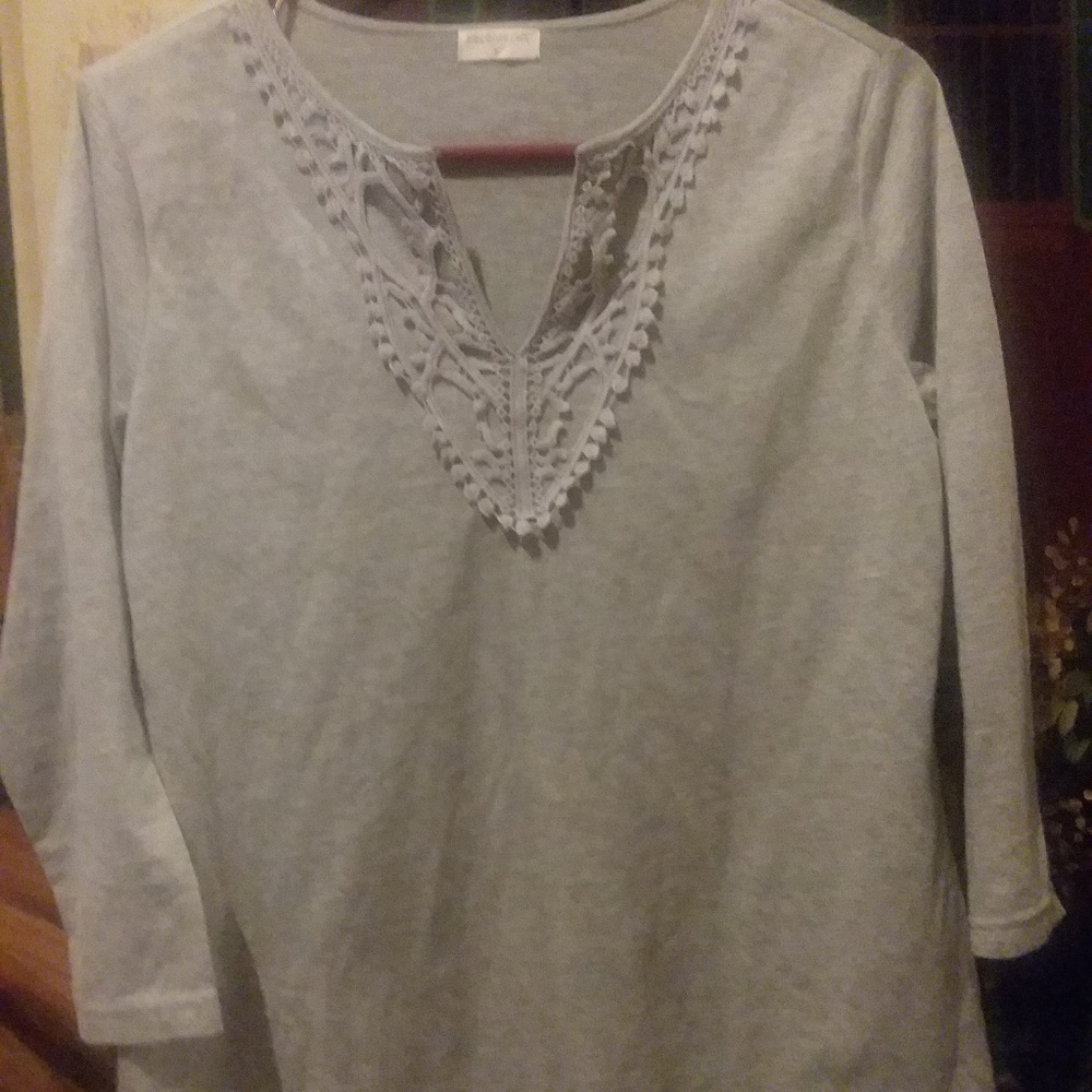 Gray Boho Tunic